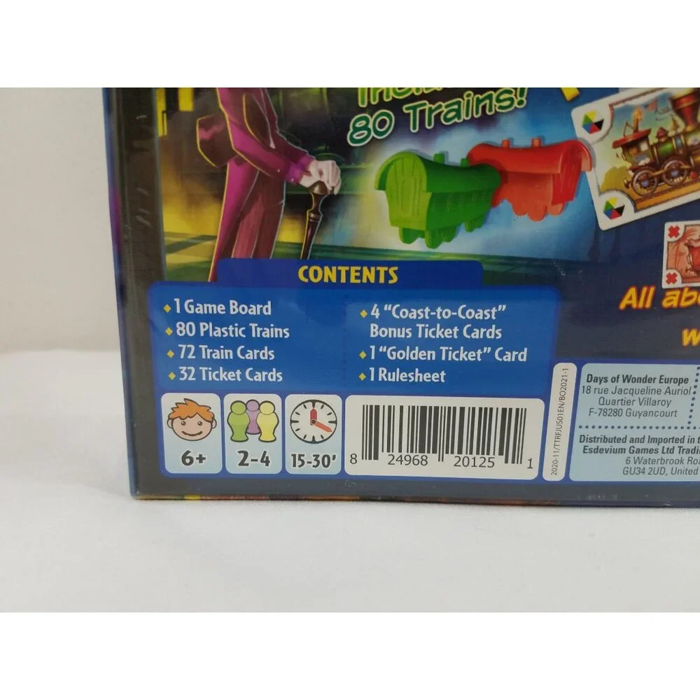 Days of Wonder Ticket to Ride First Journey New In Box Alan R. Moon 2020